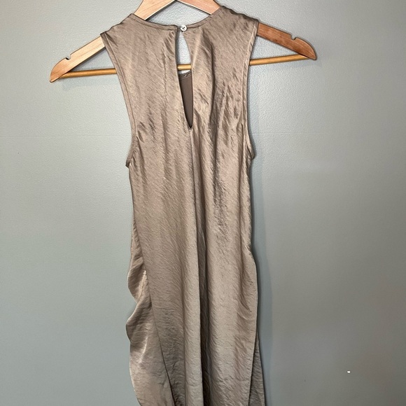 Revolve x House of Harlow 1960 Ruched Satin Dress - Taupe - Picture 6 of 9
